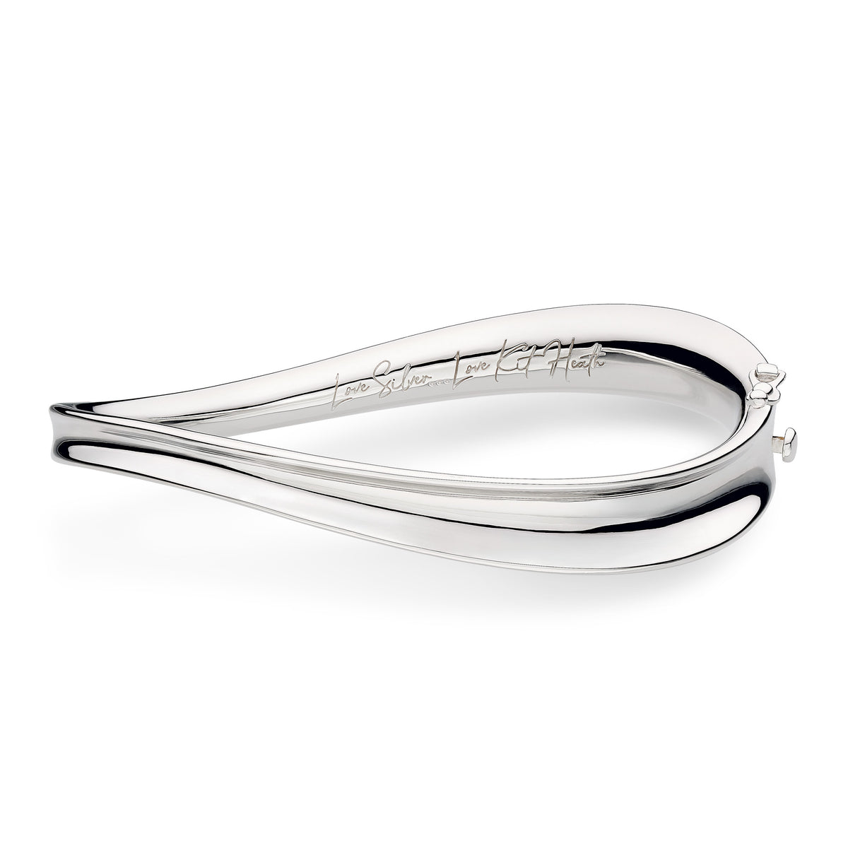 Kit Heath Serenity Rhodium Plated M/L Hinged Bangle 71184RPML