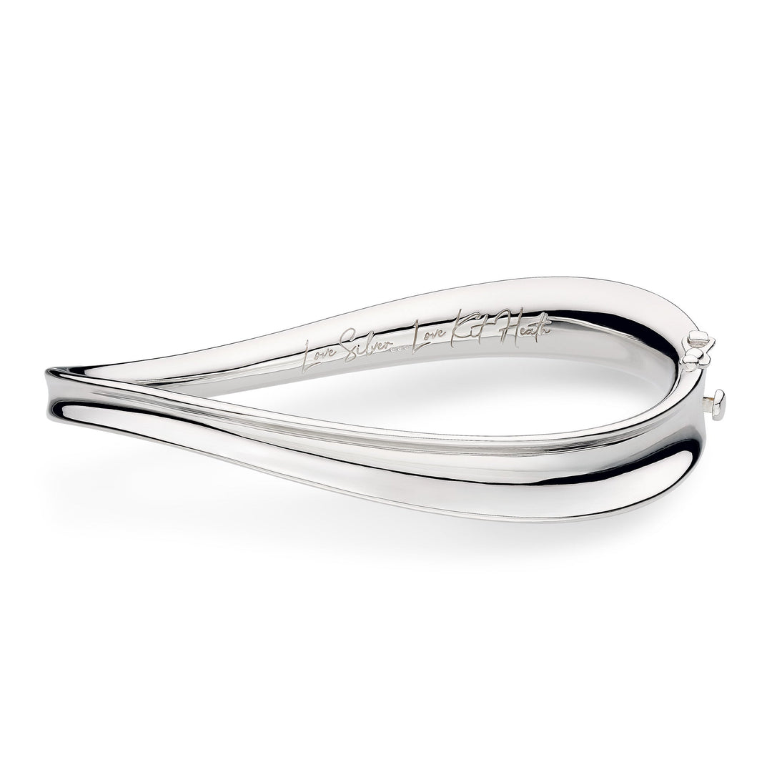 Kit Heath Serenity Rhodium Plated Hinged Bangle 71184RP