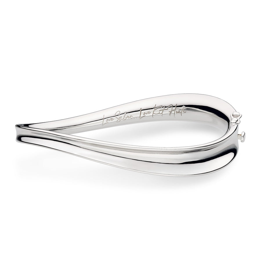 Kit Heath Serenity Rhodium Plated Hinged Bangle 71184RP