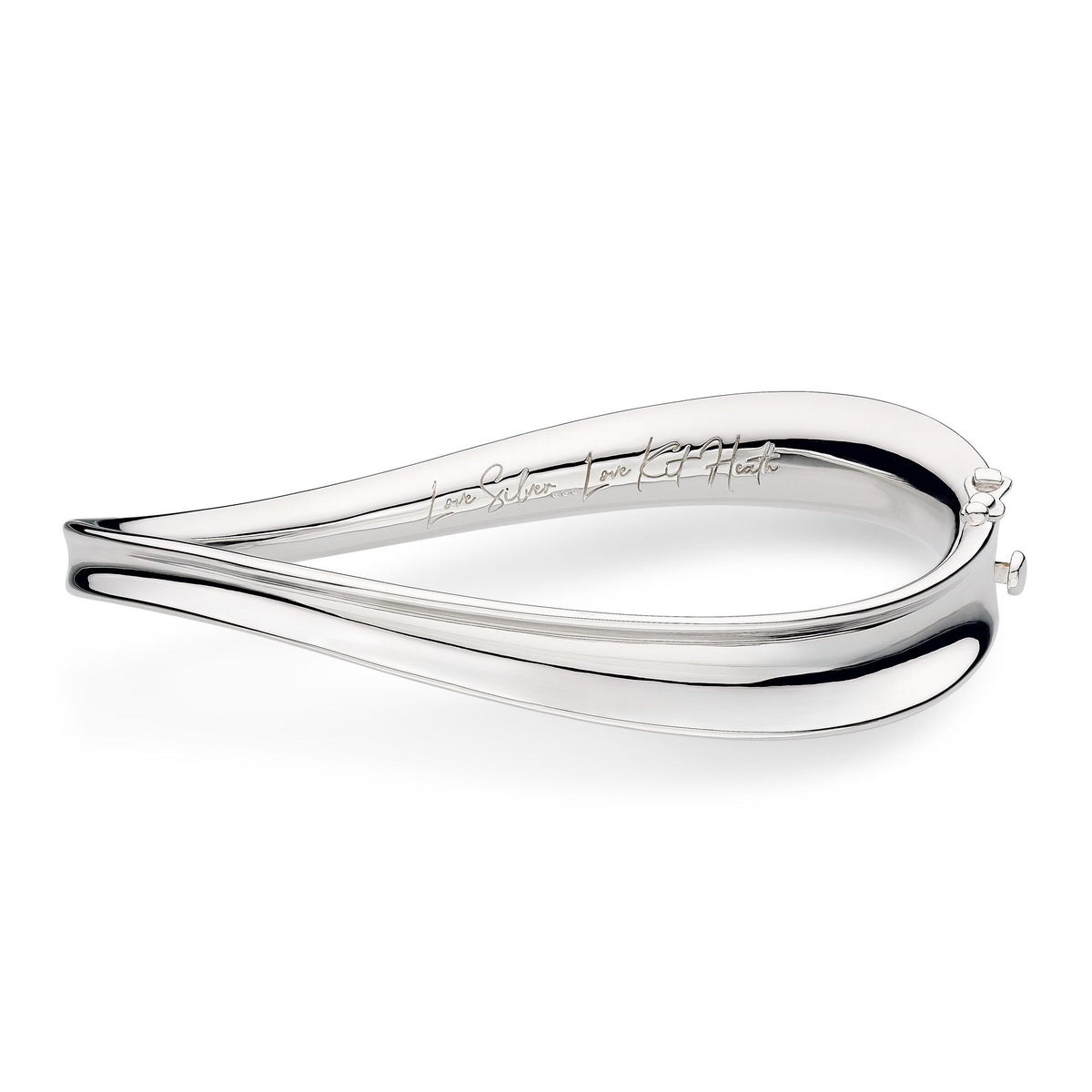 Kit Heath Serenity Rhodium Plated Hinged Bangle 71184RP