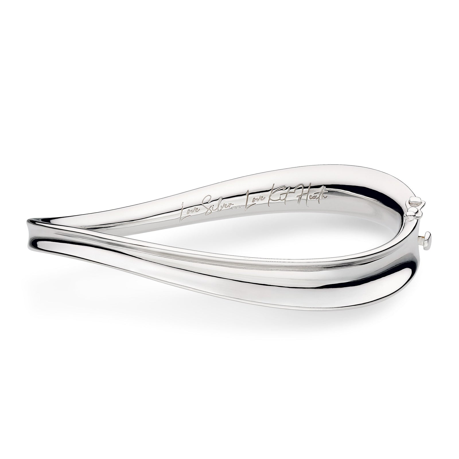 Kit Heath Serenity Rhodium Plated M/L Hinged Bangle 71184RPML