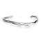 Kit Heath Océane Shell Wave Rhodium Plated M/L Narrow Cuff Bangle 71211RP