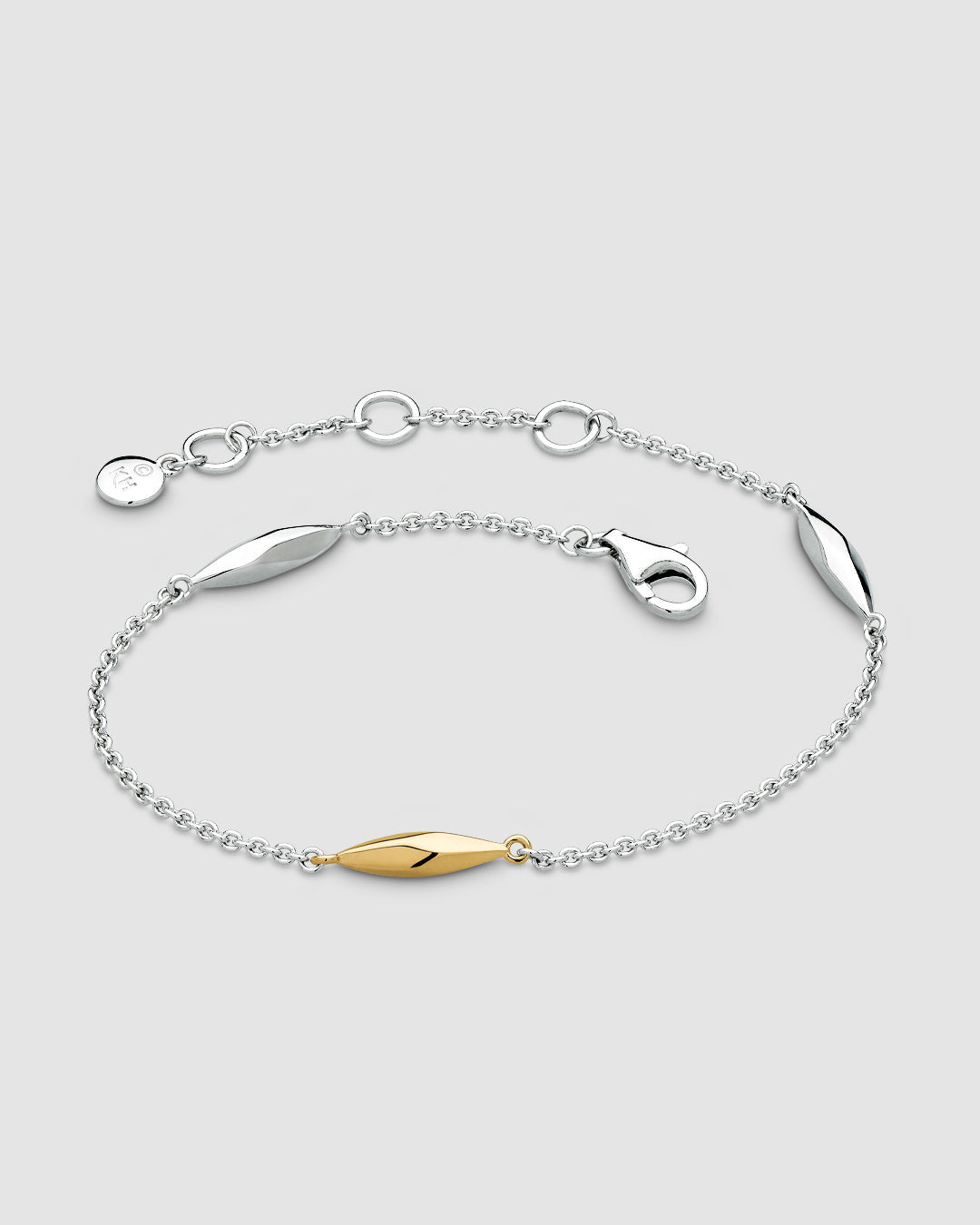 Kit Heath Glint Golden Gold Plated Two-Tone 7.5? Station Bracelet 71255GRP