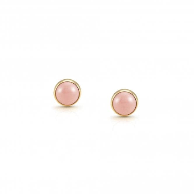 750 Gold Round Stones Pink Coral Earrings 027842/006Nominations027842/006
