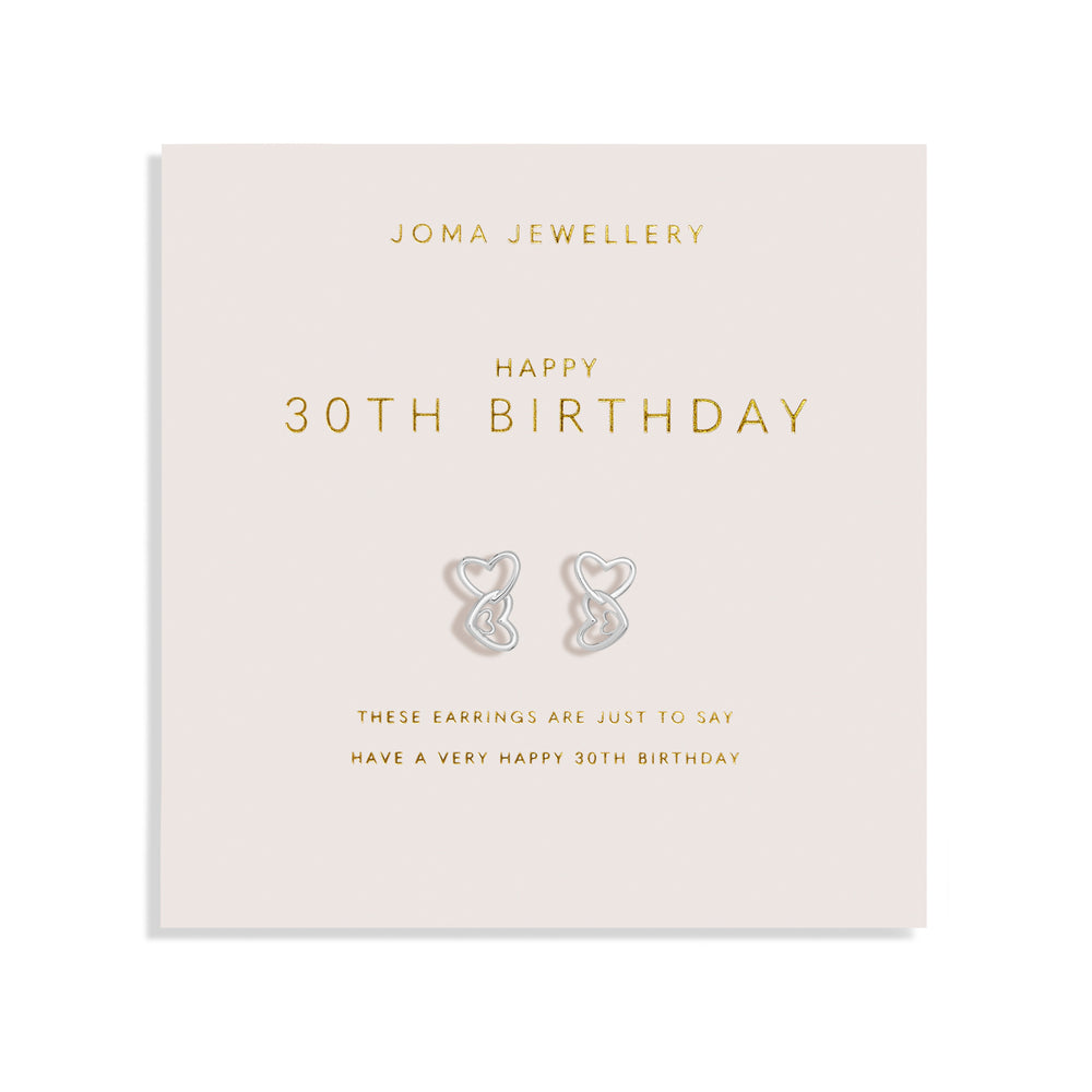 a birthday card with a pair of earrings on it