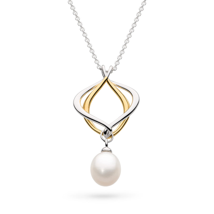 Kit Heath Alicia Pearl Golden Gold Plated 18" Necklace 90021GFP
