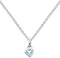 Dew Sterling Silver Dinky Small Blue Topaz Zirconia Heart Pendant 9006BT