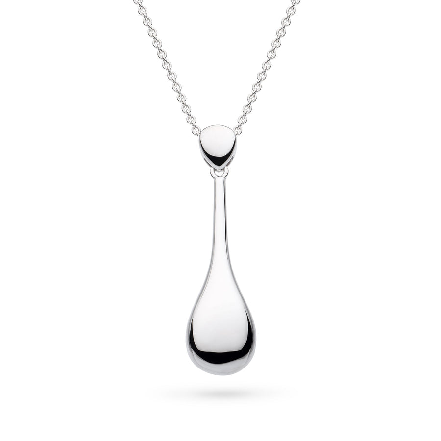 Kit Heath Coast Pebble Smooth Elegant Rhodium Plated 18" Necklace 90154RP
