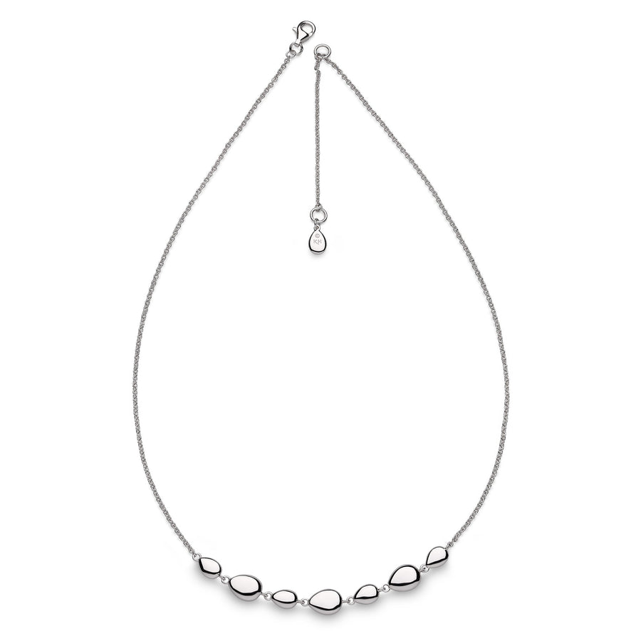 Kit Heath Coast Pebbles Rhodium Plated Linking Pebbles 18" Necklace 90210RP