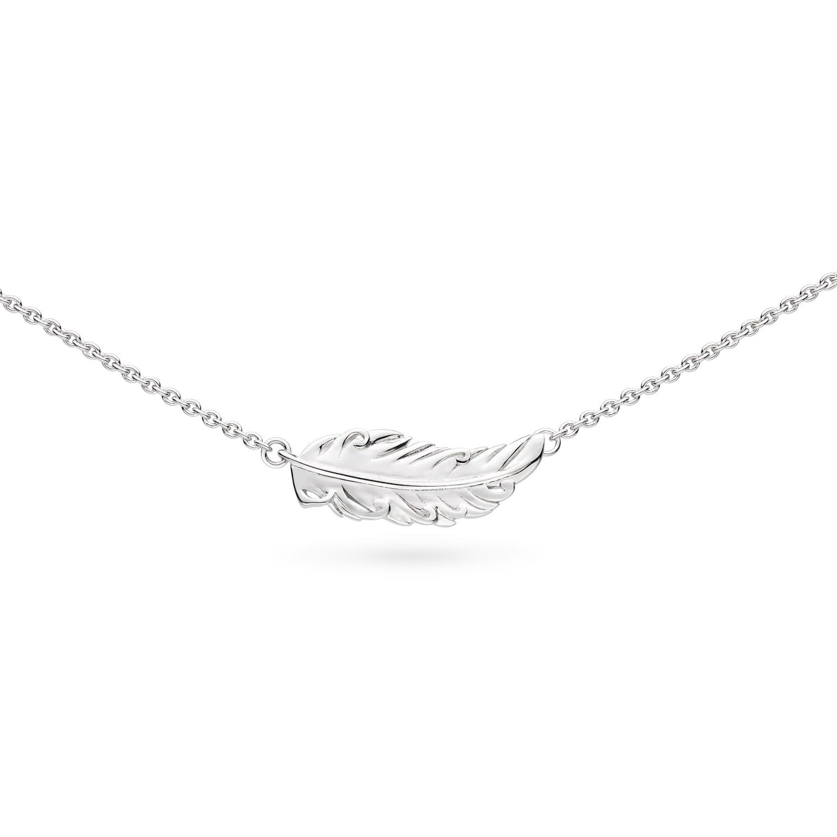 Kit Heath Feather Wisp Rhodium Plated 18" Necklace 90315RP