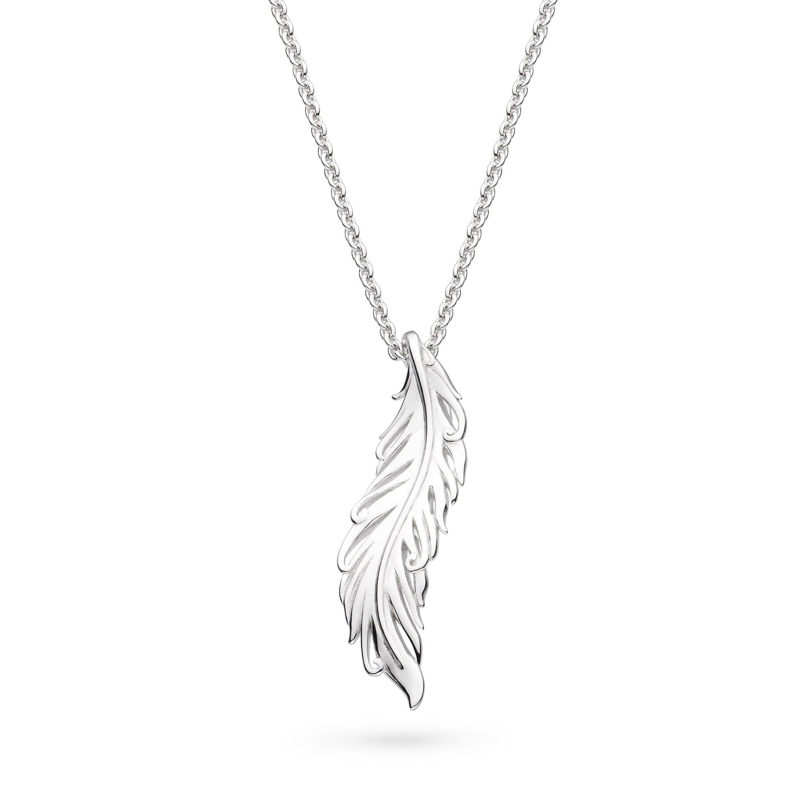Kit Heath Feather Wisp Rhodium Plated 18" Necklace 90316RP
