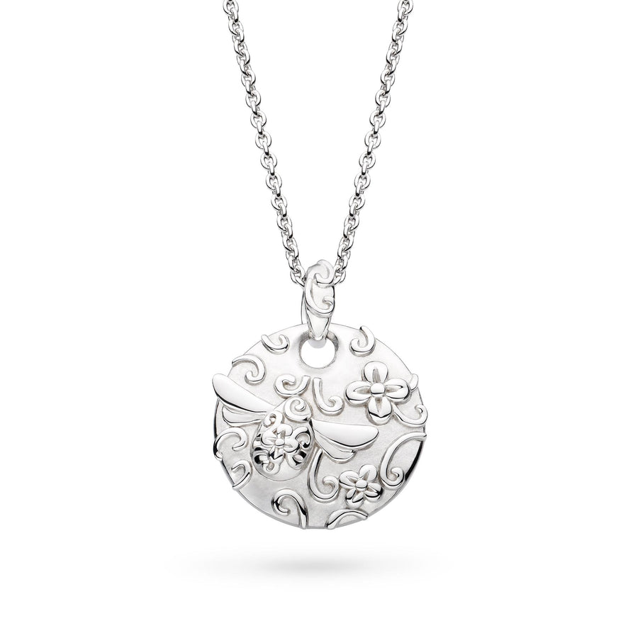 Kit Heath Blossom Flyte Honey Bee Rhodium Plated Disc 18" Necklace 90331RP