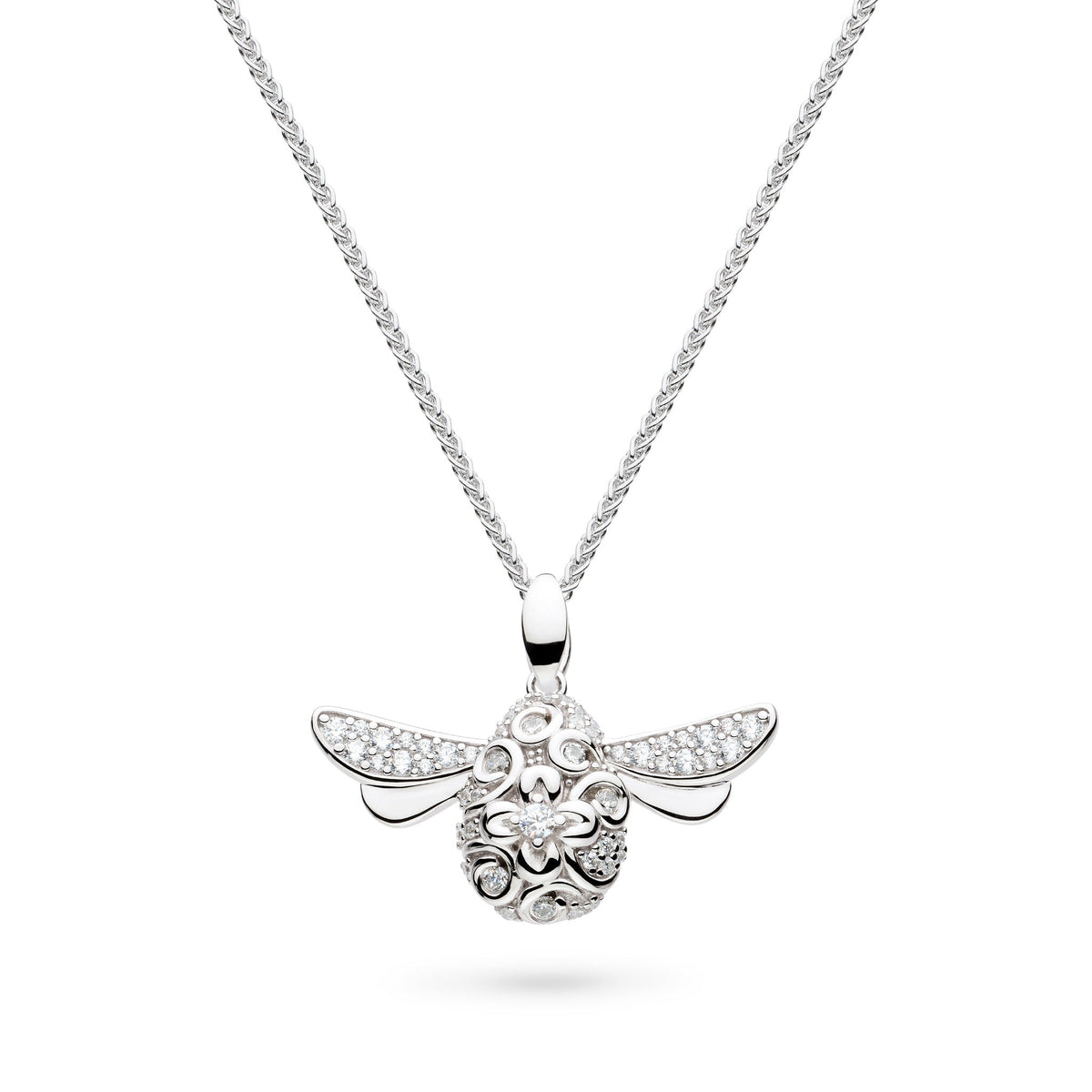 Kit Heath Blossom Flyte Queen Bee Glitz Zirconia Rhodium 20 Necklace 90336CZ