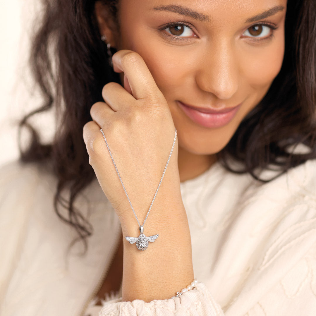Kit Heath Blossom Flyte Queen Bee Glitz Zirconia Rhodium 20 Necklace 90336CZ