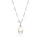 Kit Heath Revival Classic Pearl Glitz Zirconia Rhodium Plated 18? Necklace 90429FPC