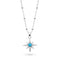 Kit Heath Céleste December Aurora Birthstone Turquoise Rhodium Plated Ball Chain 18" Necklace 90459TQ
