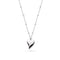 Kit Heath Desire Kiss Rhodium Plated Midi Heart 18? Ball Chain Necklace 90500RP