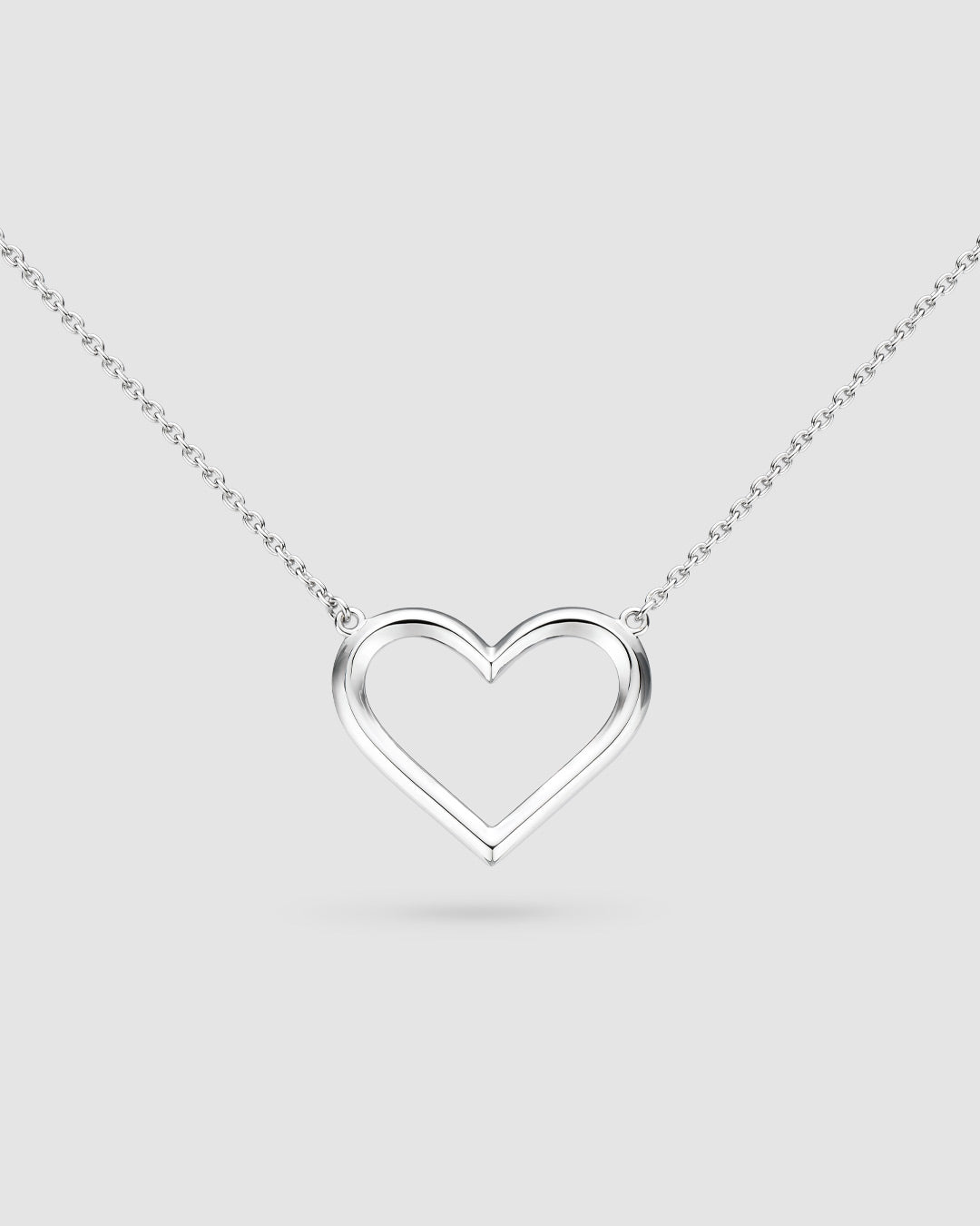 Kit Heath Love Silver Heart Fine Outline 18? Necklace 90535RP