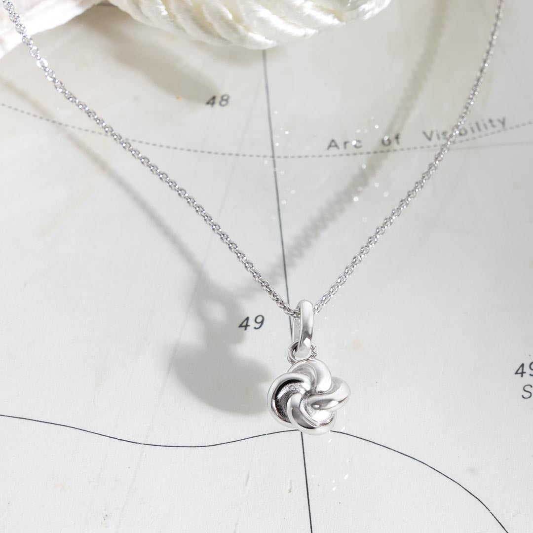 Kit Heath Marina Tide Knot Rhodium Plated 18" Necklace 91060RP