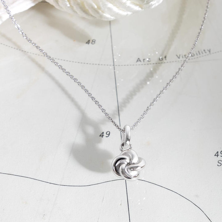 Kit Heath Marina Tide Knot Rhodium Plated 18" Necklace 91060RP