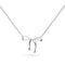 Kit Heath Serenity Ribbon Bow Rhodium Plated 18" Necklace 91188RP
