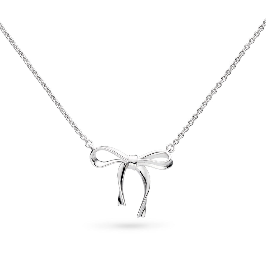 Kit Heath Serenity Ribbon Bow Rhodium Plated 18" Necklace 91188RP