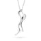 Kit Heath Serenity Ribbon Bow Loop Rhodium Plated 18" Necklace 91189RP