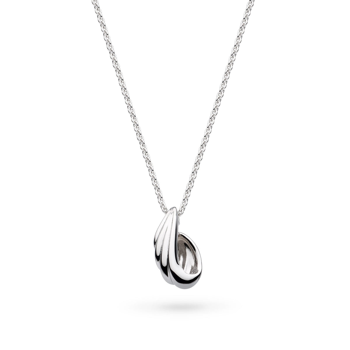 Kit Heath Océane Shell Wave Rhodium Plated 18? Necklace 91211RP