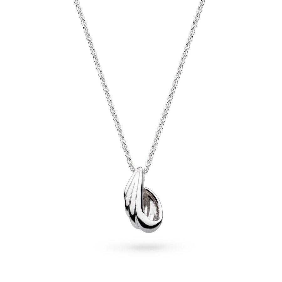 Kit Heath Océane Shell Wave Rhodium Plated 18" Necklace 91211RP