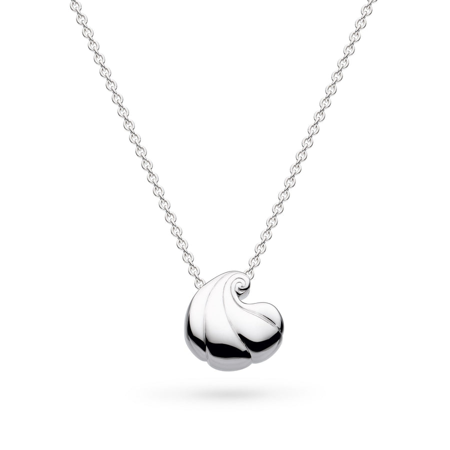 Kit Heath Océane Shell Echo Rhodium Plated Spiral 18" Necklace 91213RP