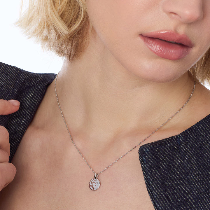 Kit Heath Mirage Reflect Rhodium Plated Round Disc Mini 18 Necklace 91221RP