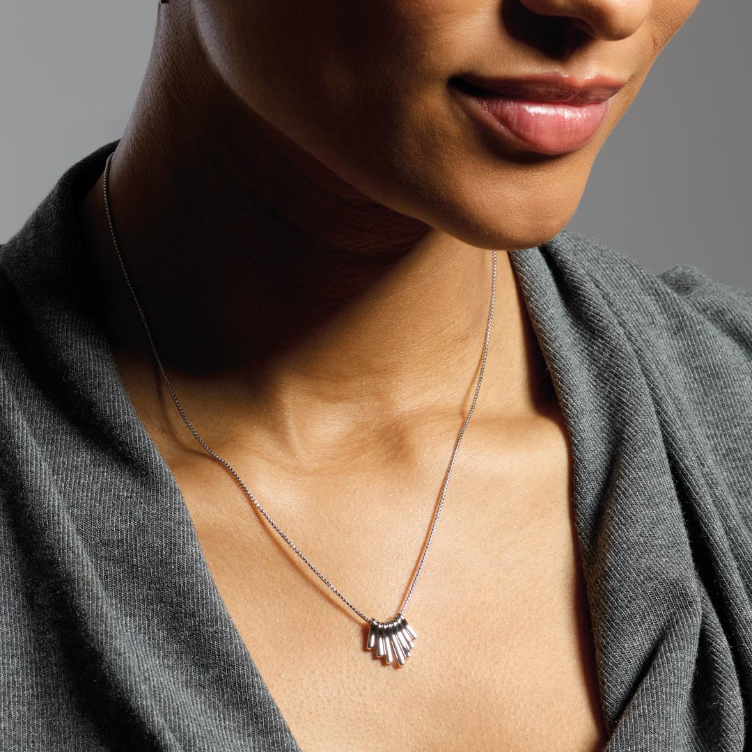 Kit Heath Array Rhodium Plated Dangle 18 Necklace 91890RP