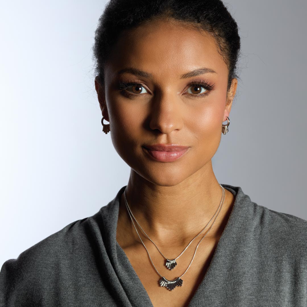 Kit Heath Array Rhodium Plated Luxe Dangle 18 Necklace 91891RP