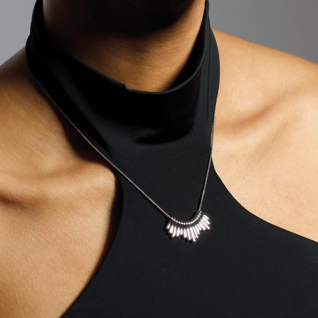 Kit Heath Array Rhodium Plated Luxe Dangle 18 Necklace 91891RP