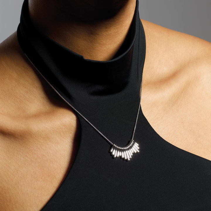 Kit Heath Array Rhodium Plated Luxe Dangle 18 Necklace 91891RP