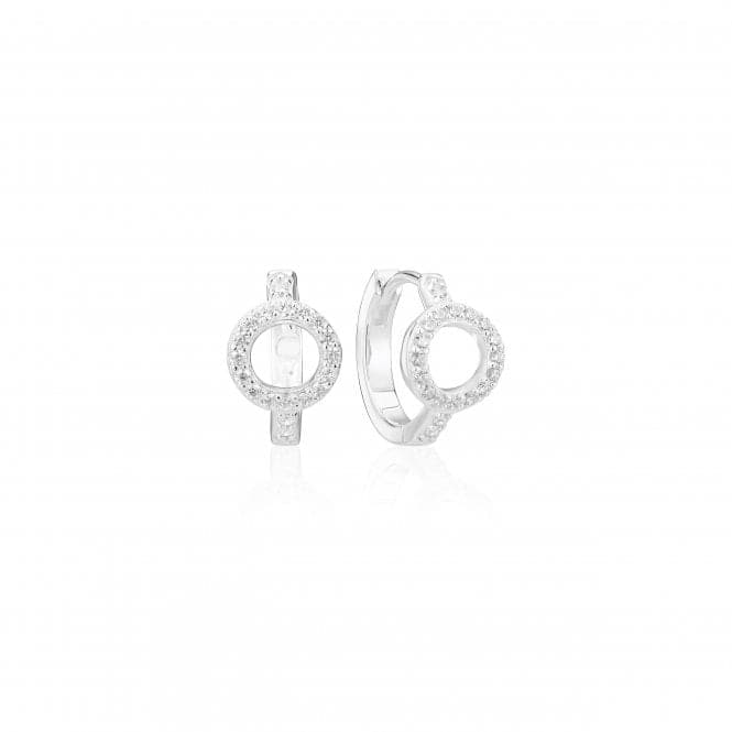 925 Sterling silver Biella Creolo Piccolo Earrings SJ - E3532 - CZSif JakobsSJ - E3532 - CZ