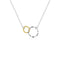 Dew Gold Plated Twisted Circles 18 Inch Necklace