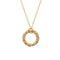 Dew Gold Plated Beaded Twist Open Circle 18" Necklace 94514GD