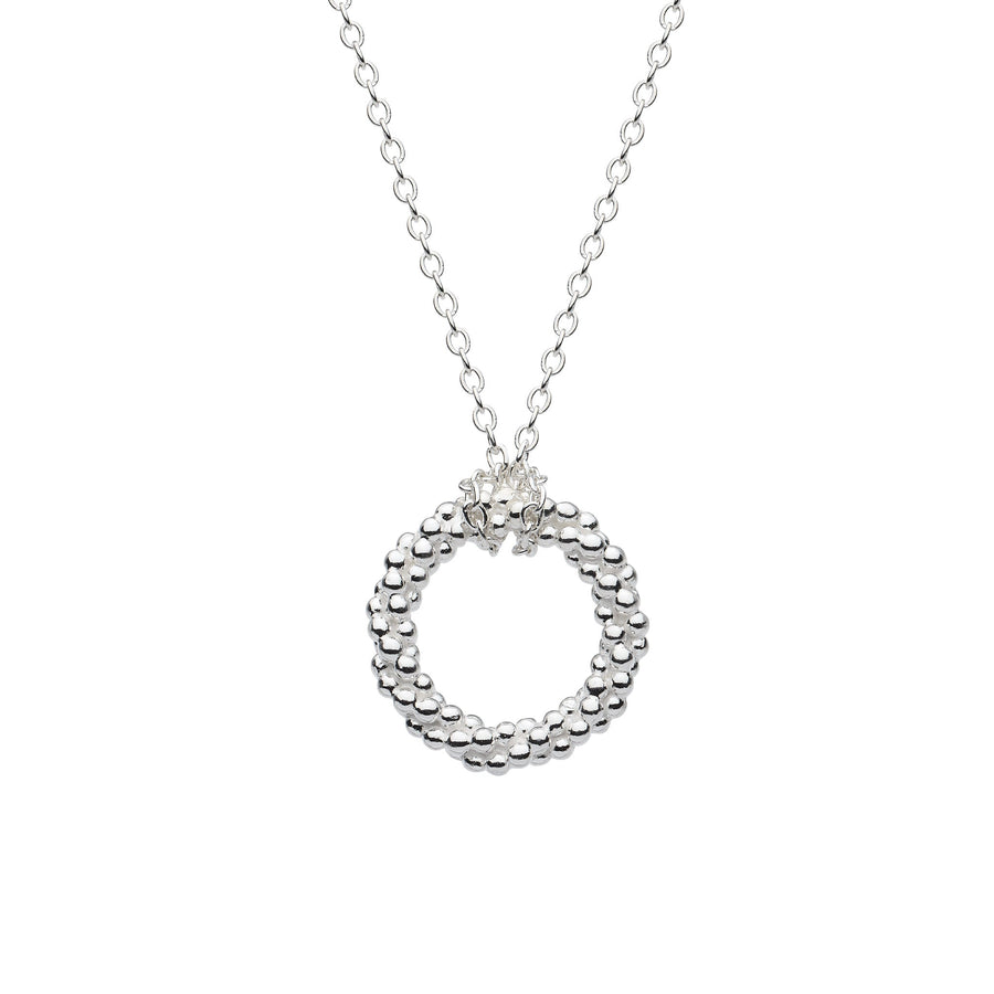 Dew Beaded Twist Open Circle 18" Necklace 94514HP