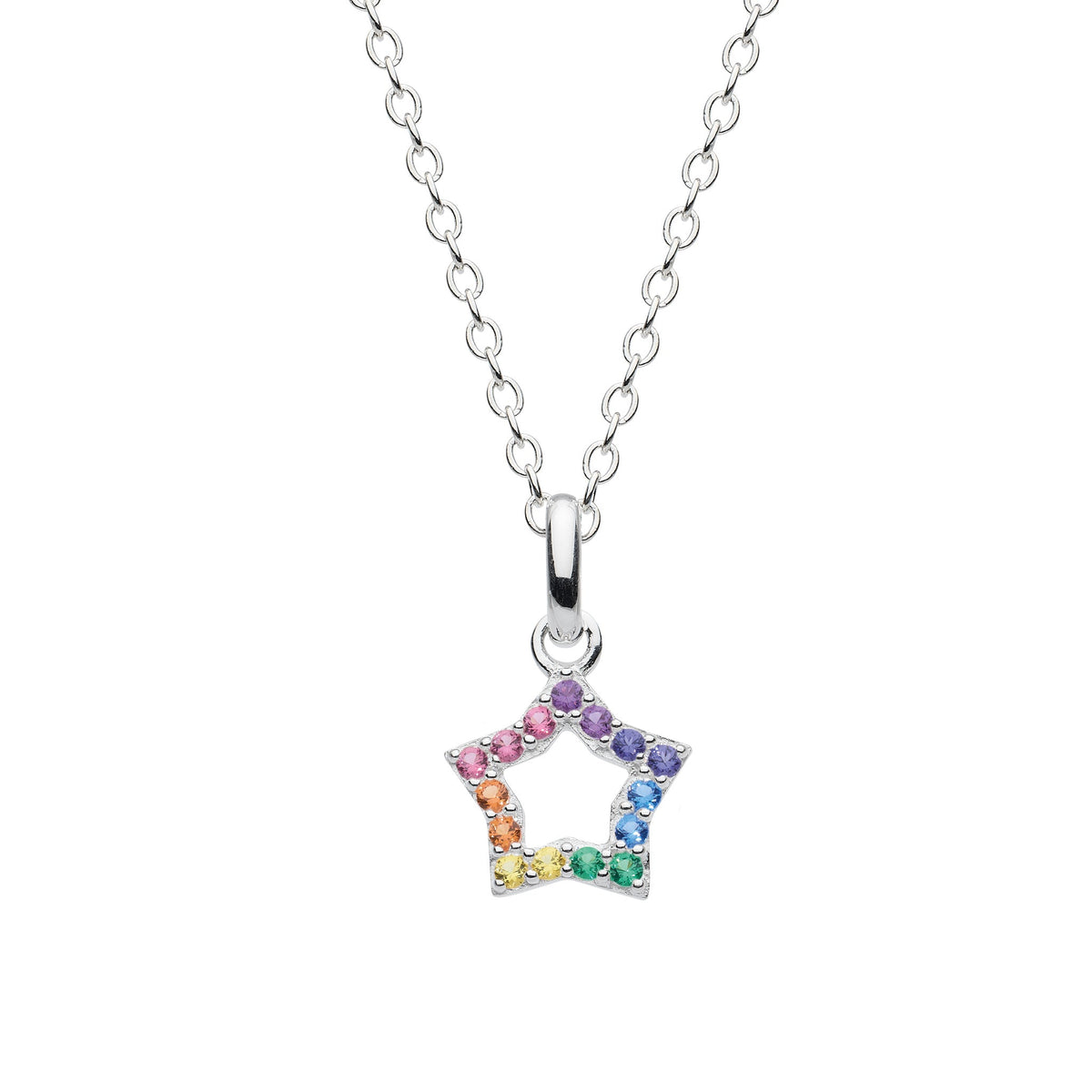 Dew Rainbow Nano Gem Open Star Pendant 94870MCZ