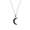 Dew Black Enamel Crescent Moon Pendant 94871BKE