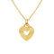 Dew Gold Plated Ridged Open Heart 18" Necklace 95812GD