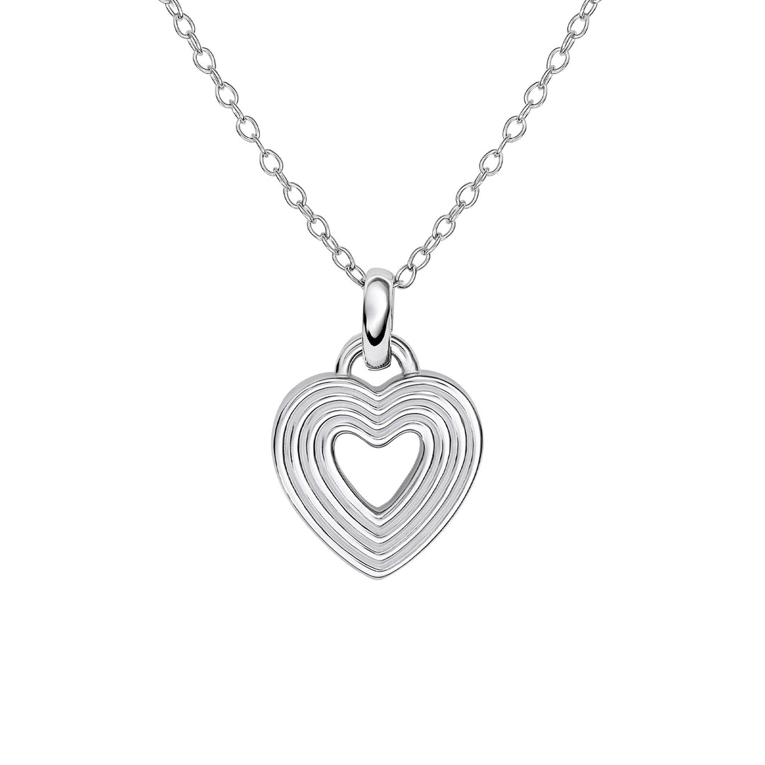 Dew Ridged Open Heart Pendant 95812HP