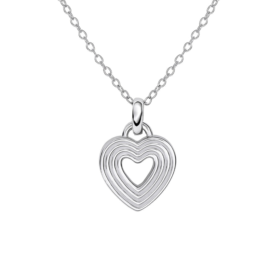 Dew Ridged Open Heart Pendant 95812HP
