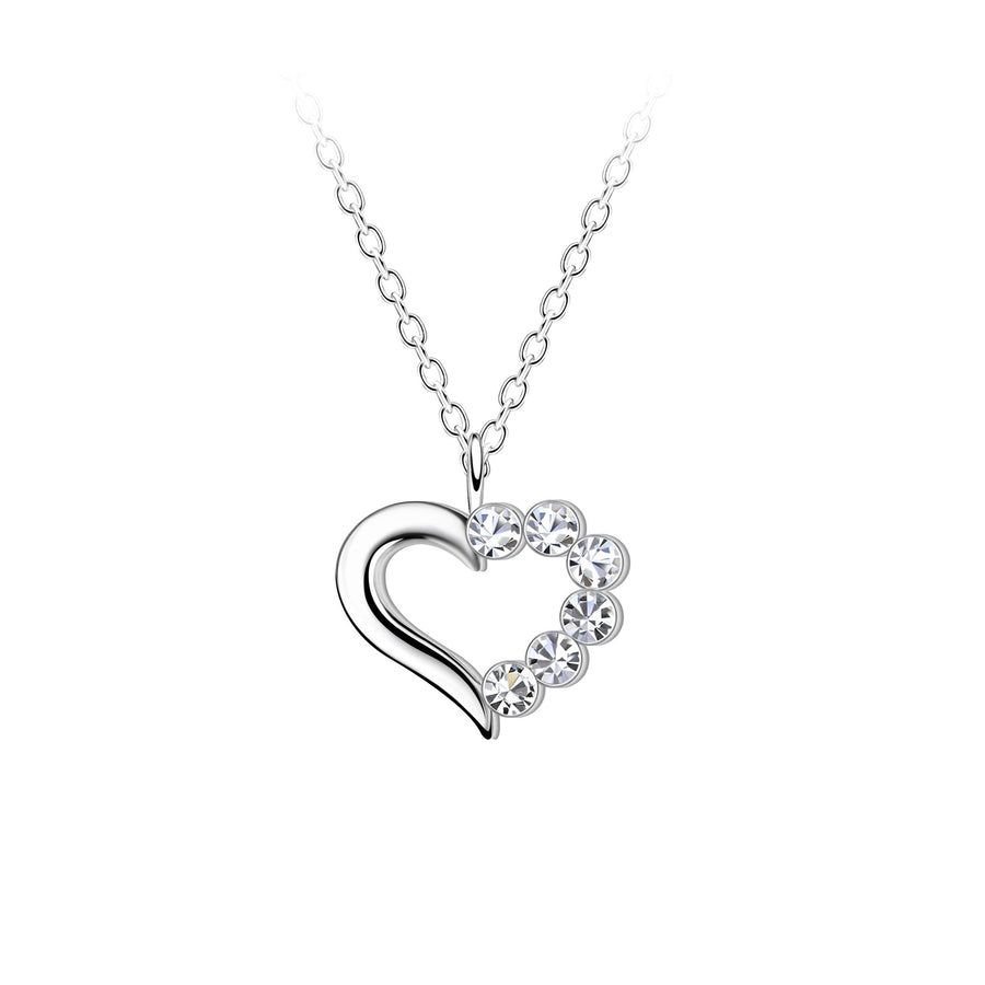 Dew Clear Crystal Heart 18" Necklace 95867CC