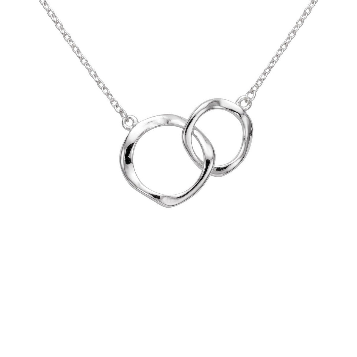 Dew Circle Link 18 Inch Necklace
