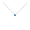 Dew Round Blue CZ 18 Inch Necklace