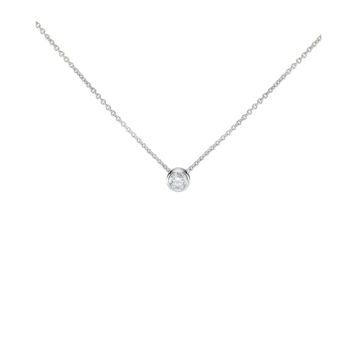 Dew Round CZ 18 Inch Necklace