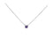 Dew Round Purple CZ 18 Inch Necklace