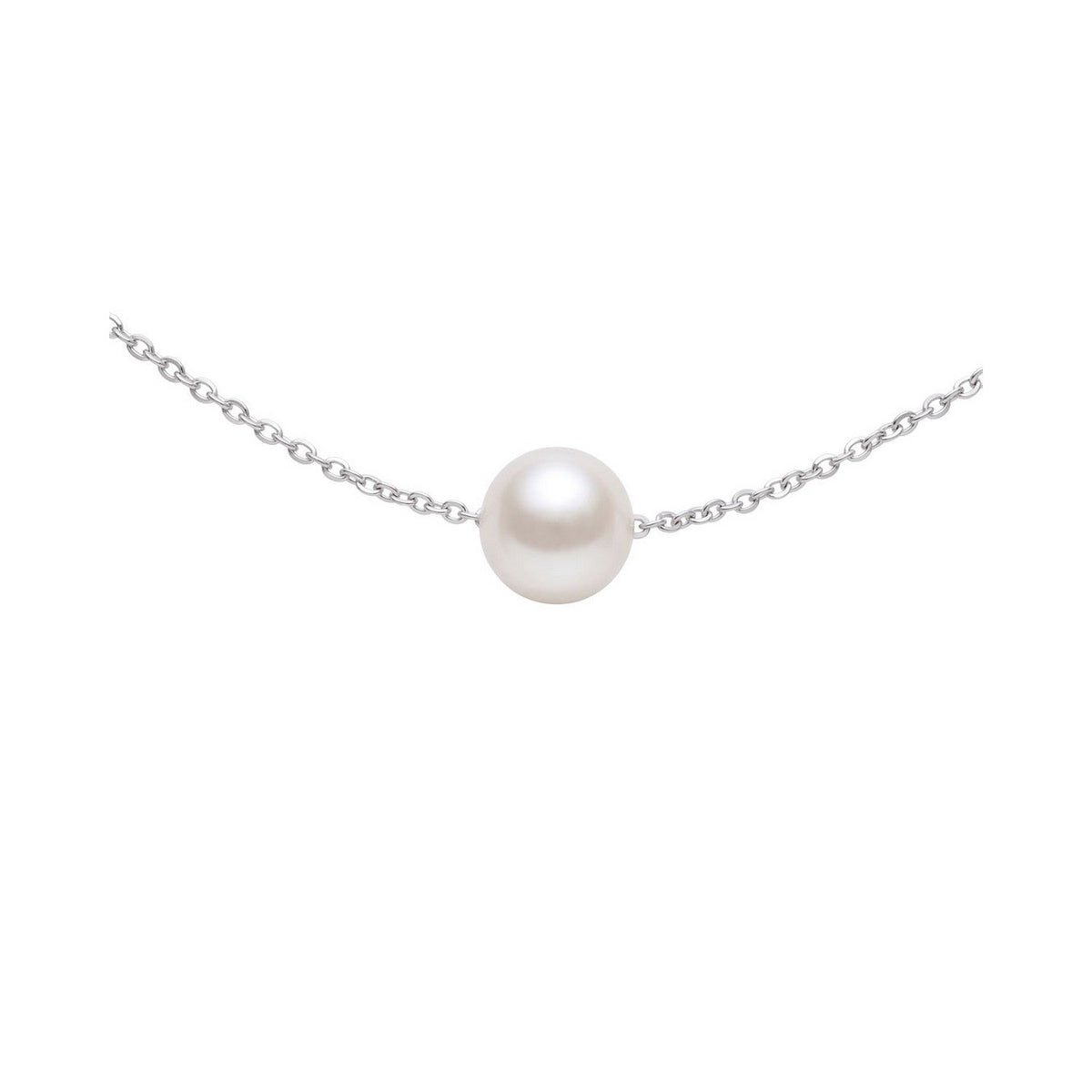Dew Button Pearl 18 Inch Necklace